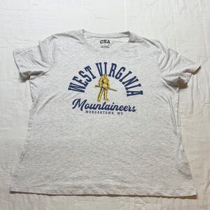 NWT West Virginia Mountaineers T-Shirt Heather Gray WVU Collegiate XL CSA